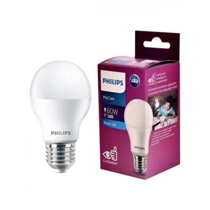 3E Grup - Philips Mycare 8w Led Beyaz Işık Ampul E27 6500k