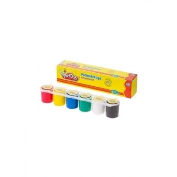 3E Grup - Play-doh 6 Renk Parmak Boyası Birleşik Tüp 30 Ml Pr018