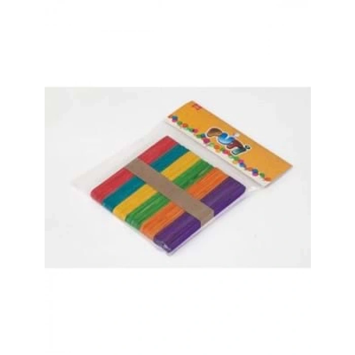 3E Grup - Puti Ahşap Küçük Çubuk Renkli 50li 4582
