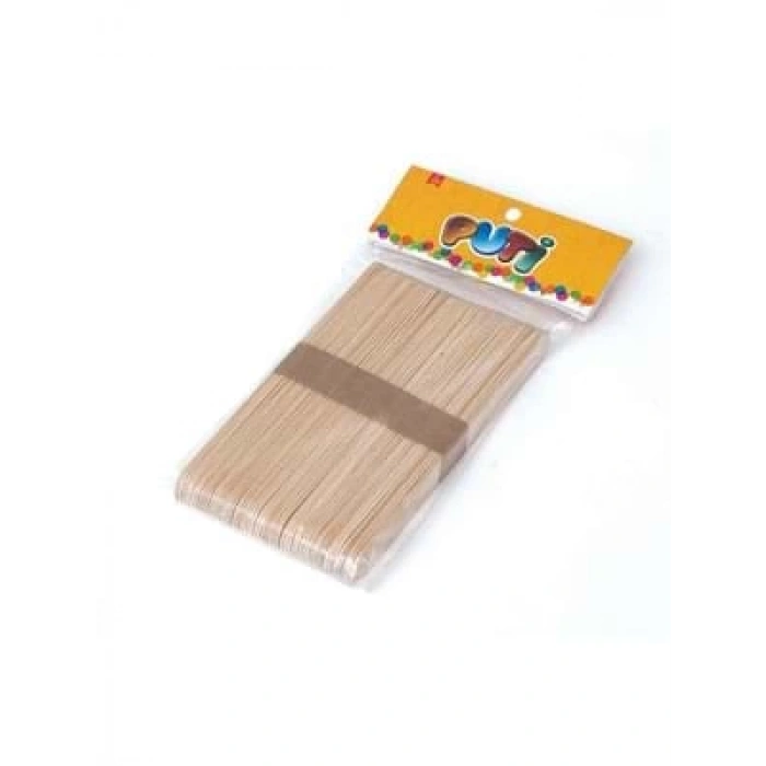 3E Grup - Puti Ahşap Küçük Natural Çubuk 50li 4599