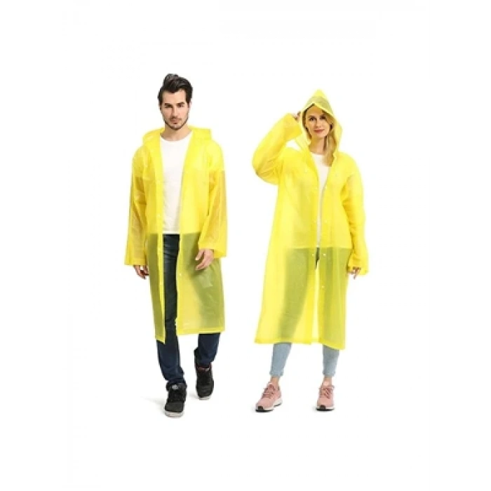 3E Grup - Rainwalker Eva Kumaş Kapüşonlu Yağmurluk Sarı Rw-y09-sr