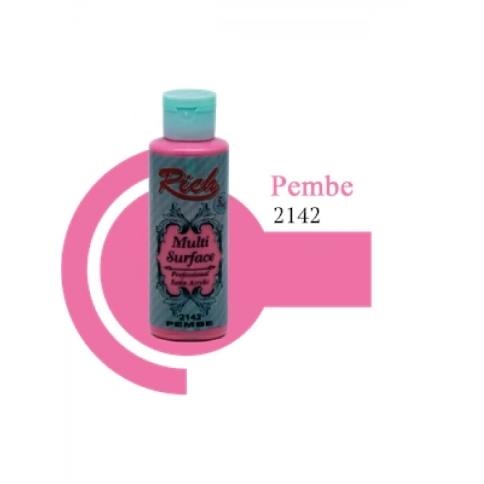 3E Grup - Rich 120 Cc Multı Surface Akrilik Boya 2142 Pembe