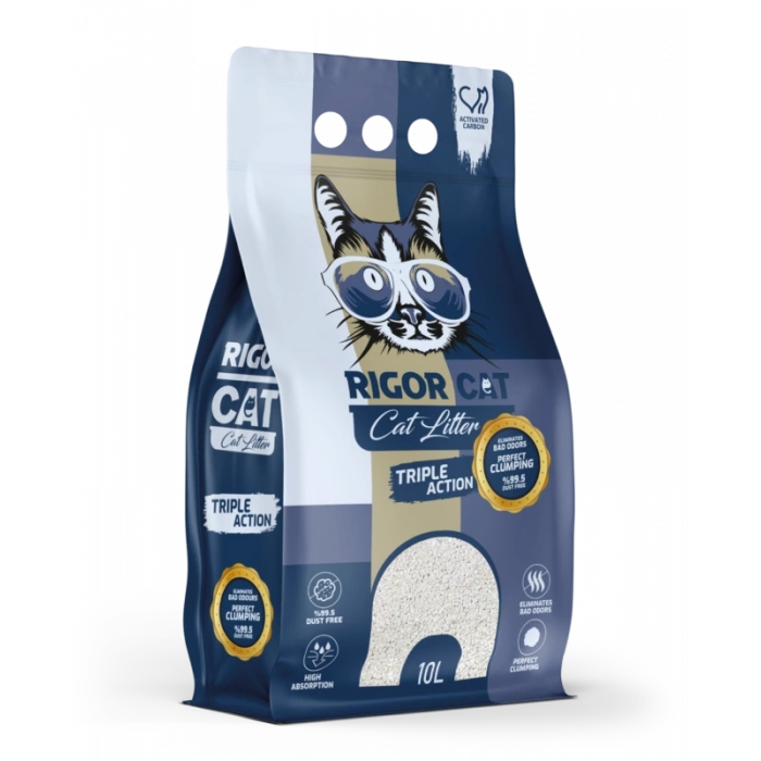 3E Grup - Rigor Aktif Karbonlu İnce Taneli Kedi Kumu 10 lt