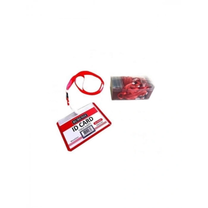 3E Grup - Rubenis İpli Yaka Kartı Kırmızı Dl-5749