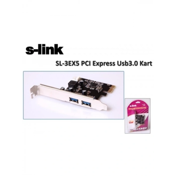 3E Grup - S-link Sl-3ex5 Usb 3.0 2 Port Pcı-express Kart