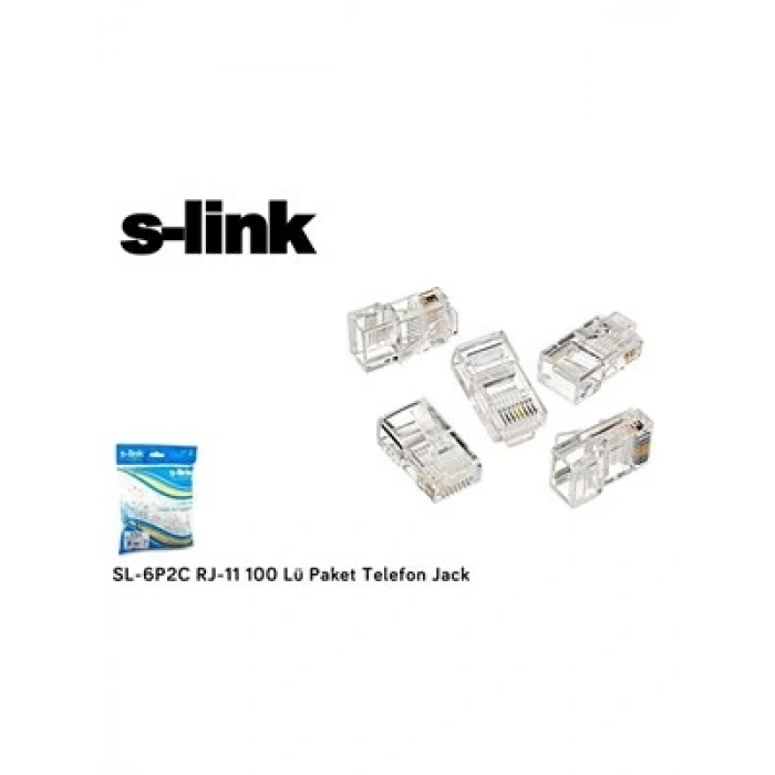 3E Grup - S-link Sl-6p2c Rj11 Telefon Jack 100 Lü