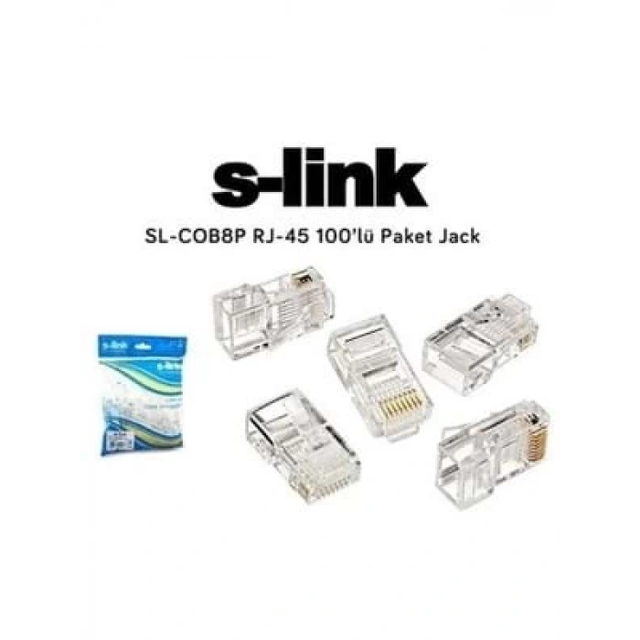 3E Grup - S-lınk Sl-cob8p Rj-45 Jack Konnektör 100 Lü
