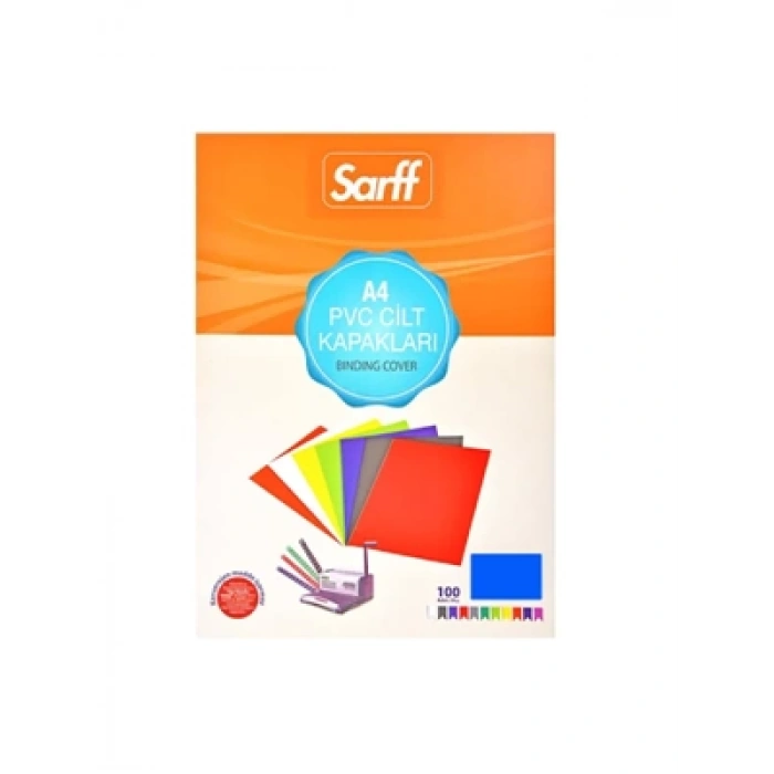 3E Grup - Sarff A4 160mic Pvc Cilt Kapağı 100lü Mavi 15201014