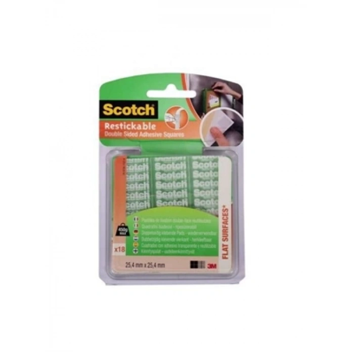 3E Grup - Scotch Şeffaf Çift Taraflı Bant 18 Li R100