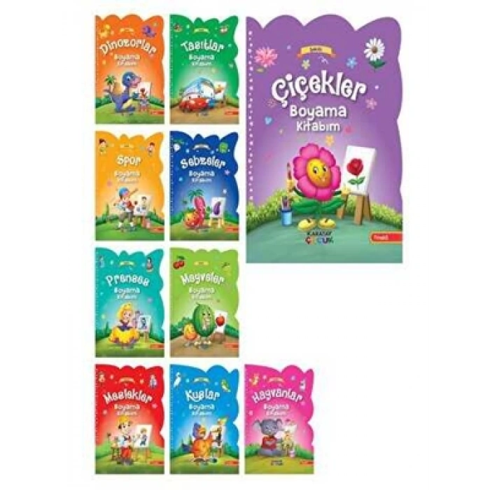 3E Grup - Şekilli Örnekli Boyama Kitabım - Karatay Yayınları