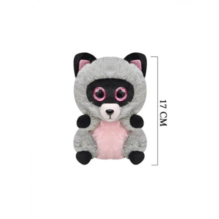 3E Grup - Selay 17 Cm Peluş Rakun Gri 3367