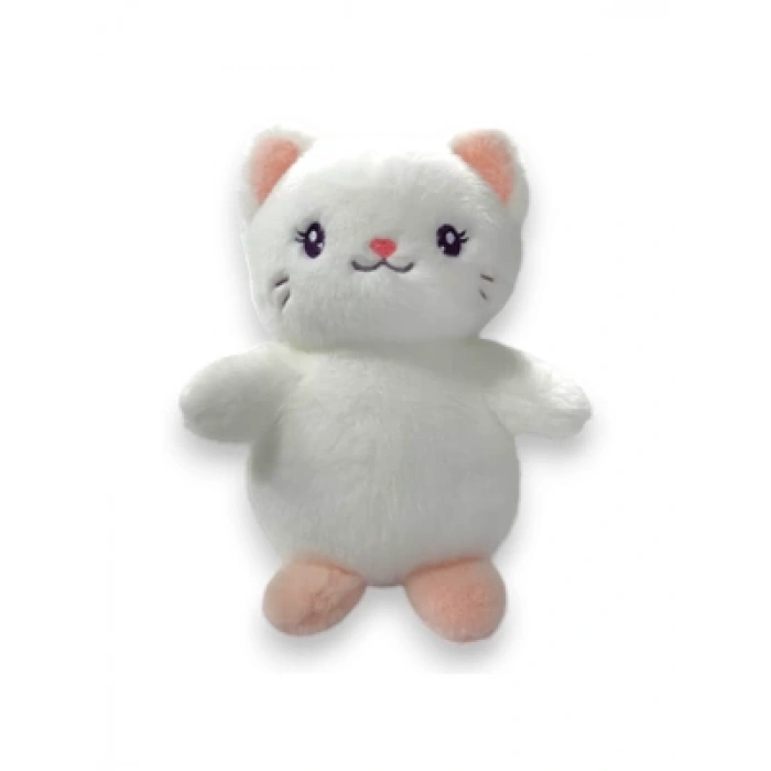 3E Grup - Selay 20 Cm Peluş Kedi Beyaz 9883