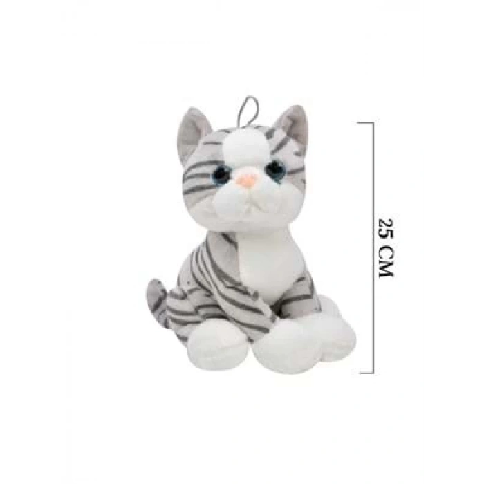 3E Grup - Selay 25 Cm Peluş Sabit Kedi Karma 1164