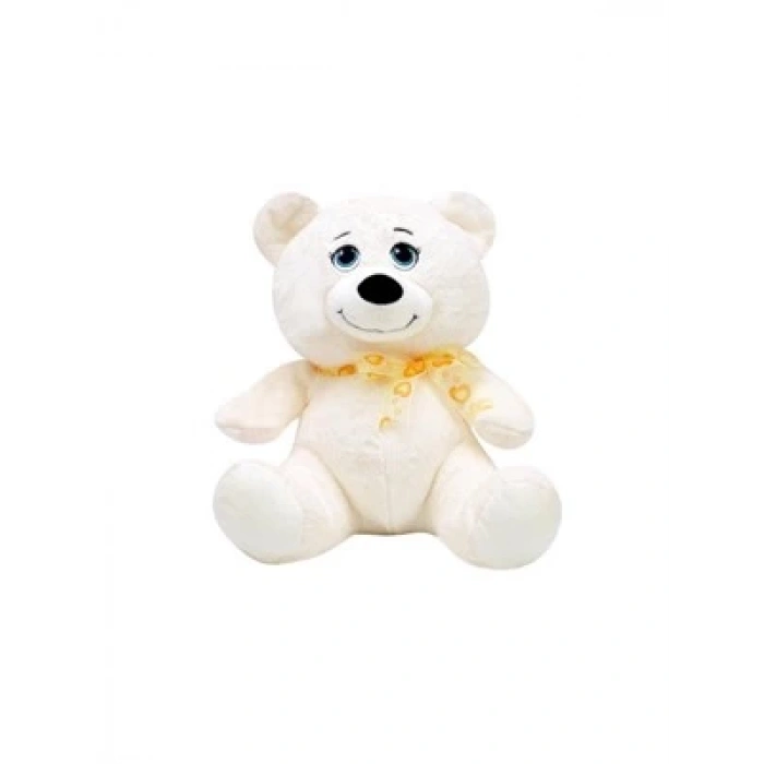 3E Grup - Selay 28 Cm Göbekli Peluş Ayı Sabit Ekru 1022