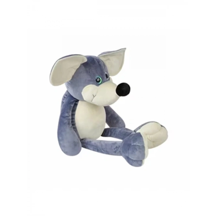 3E Grup - Selay 50x27 Cm Peluş Oturan Fare Gri 3010