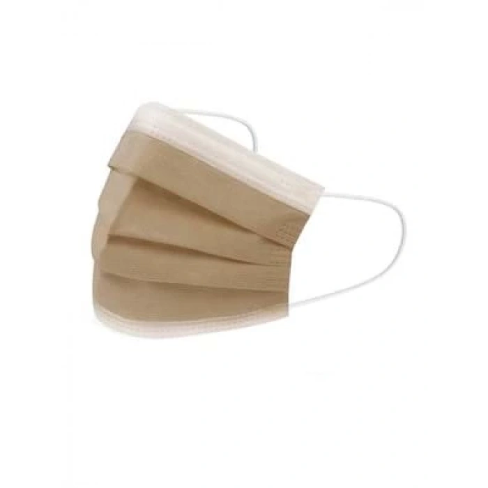 3E Grup - Sevgi Üç Katlı Maske Açık Kahve 10lu