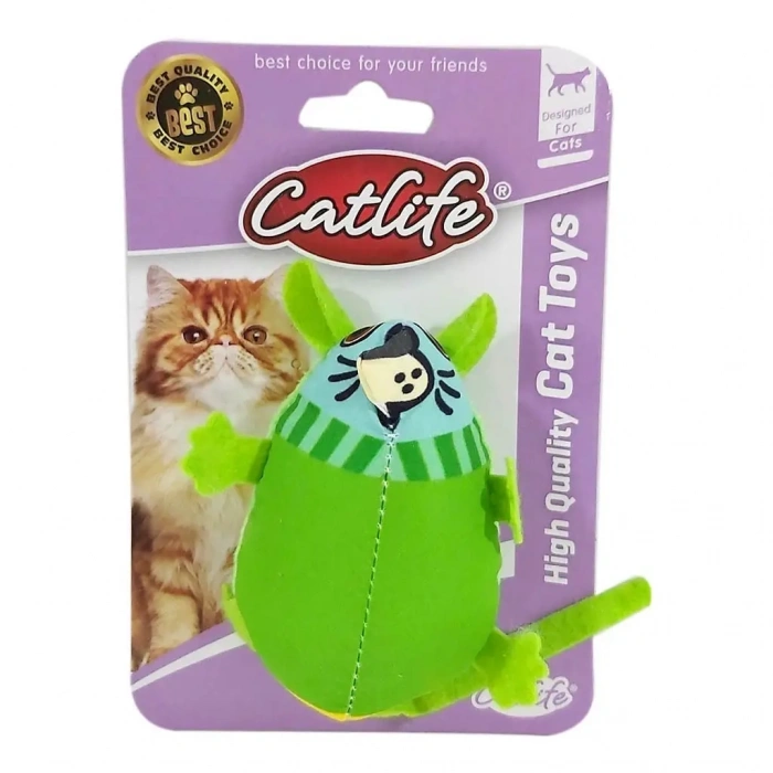 3E Grup - Sevimli Kumaş Fare Kedi Oyuncağı 17 cm Çeşitli Renklerde