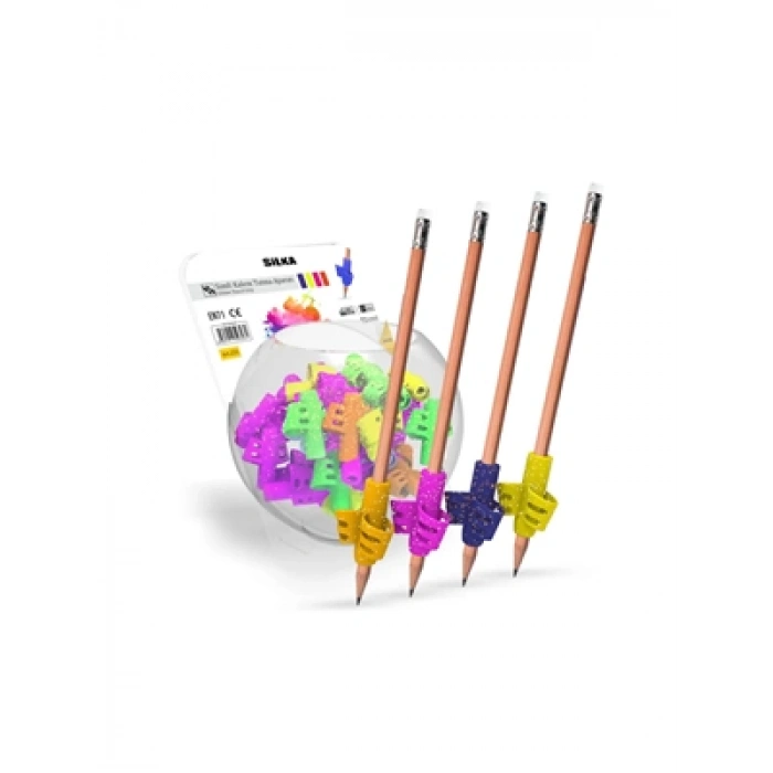 3E Grup - Silka Silikon Kalem Tutacağı Simli Neon Renkler Art.25s