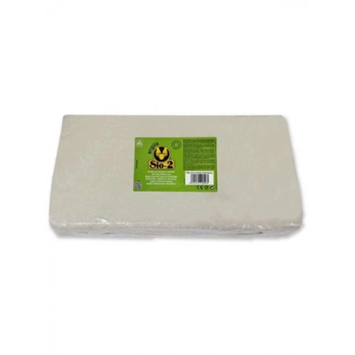 3E Grup - Sio 10kg Argila Doğal Çamur Şamotlu Natural Beyaz