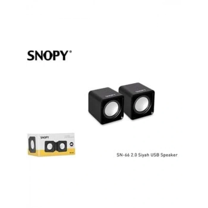 3E Grup - Snopy Sn-66 Usb Mini Speaker Hoparlör Siyah