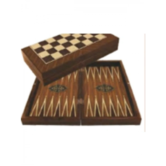 3E Grup - Star Parlak Profil Antik Ceviz Tavla Takımı 1021798