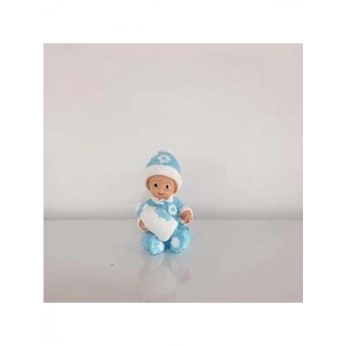 3E Grup - Sükseli Teraryum Objesi Bebek Figürü Mavi 5901413