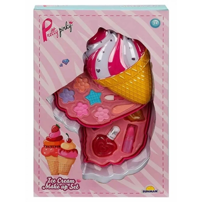 3E Grup - Sunman Makyaj Seti 2 Katlı Dondurma Figürlü S00002595