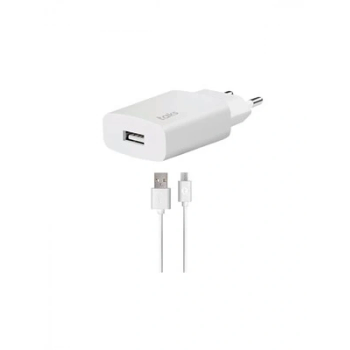 3E Grup - Taks 5ts01mb-d Micro Usb To Usb-a Seyahat Şarj Aleti Beyaz
