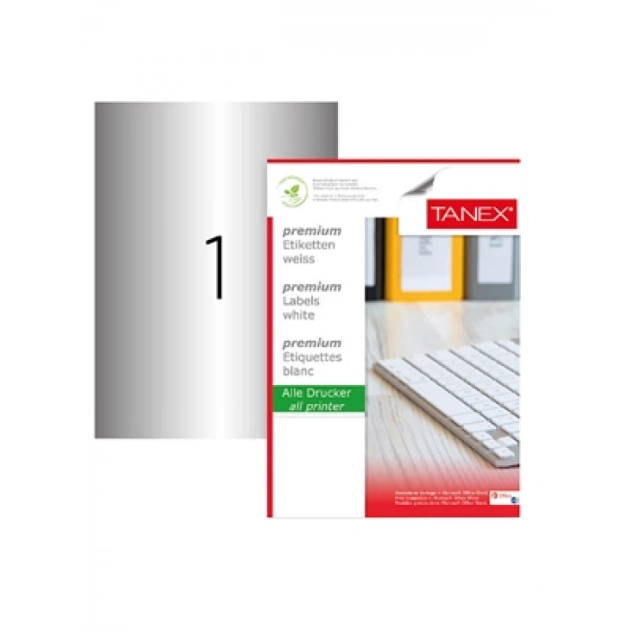 3E Grup - Tanex 210x297 Laser Etiket Sılver 25 Li Tw-2000