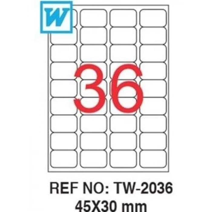 3E Grup - Tekno 45x29 Mm Laser Etiket 100lü Bk-2036