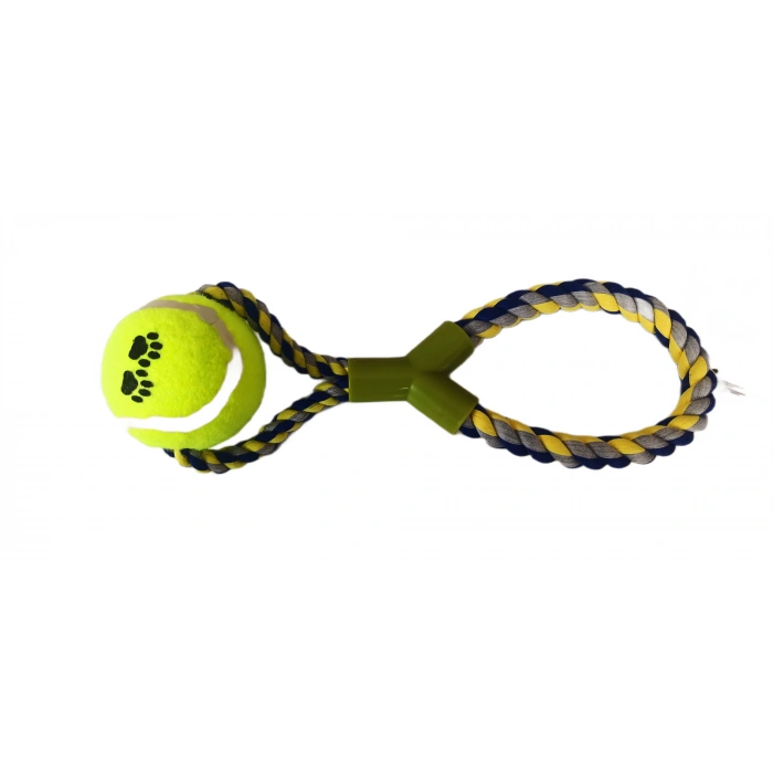 3E Grup - Tenis Toplu Y Şekilli Köpek Oyuncağı 7-27 cm Mavi