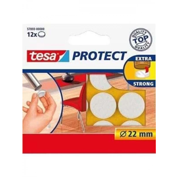 3E Grup - Tesa 22 Mm Yuvarlak Keçe Beyaz 57893-00000