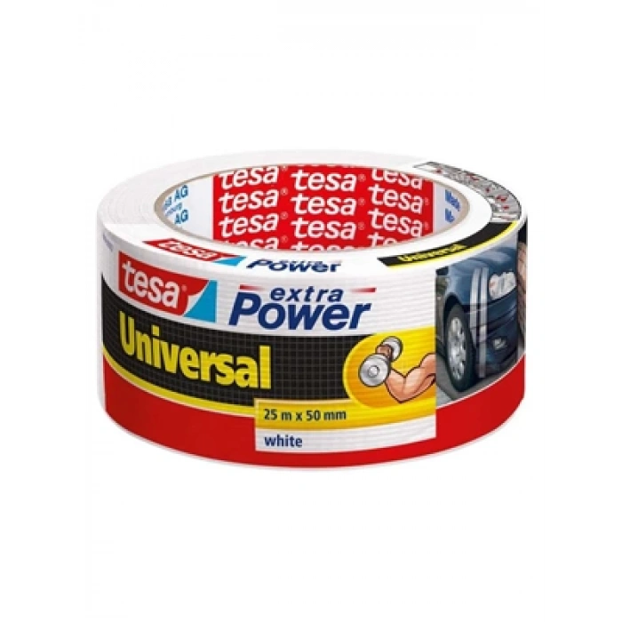 3E Grup - Tesa 50 Mmx25mt Extra Power Çok Amaçlı Bant Beyaz 56388