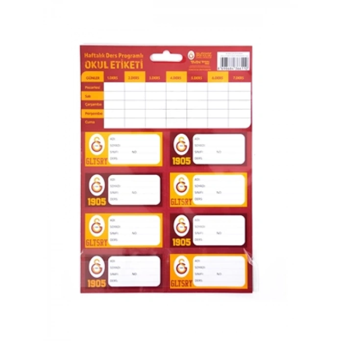 3E Grup - Timon Galatasaray Ders Programlı Okul Etiketi 3 Lü 463643