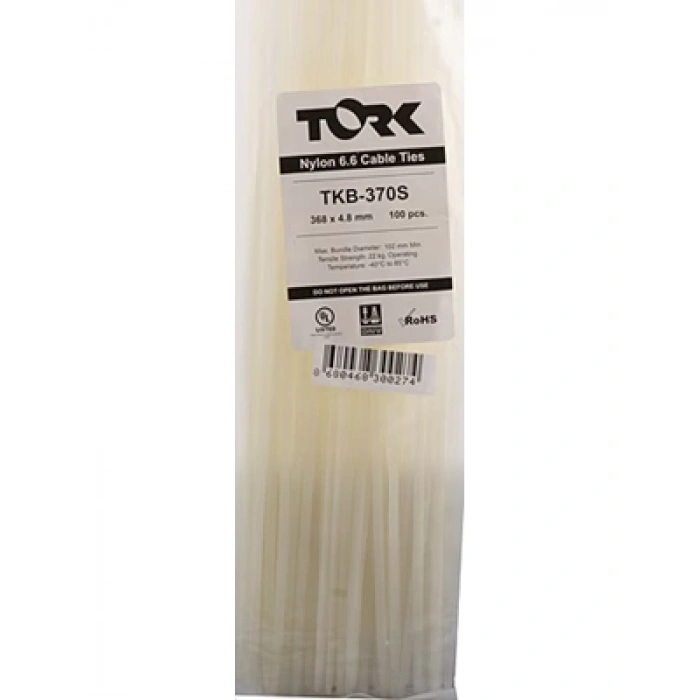 3E Grup - Tork Trk-370x3.5mm 100 Lü Beyaz Kablo Bağı