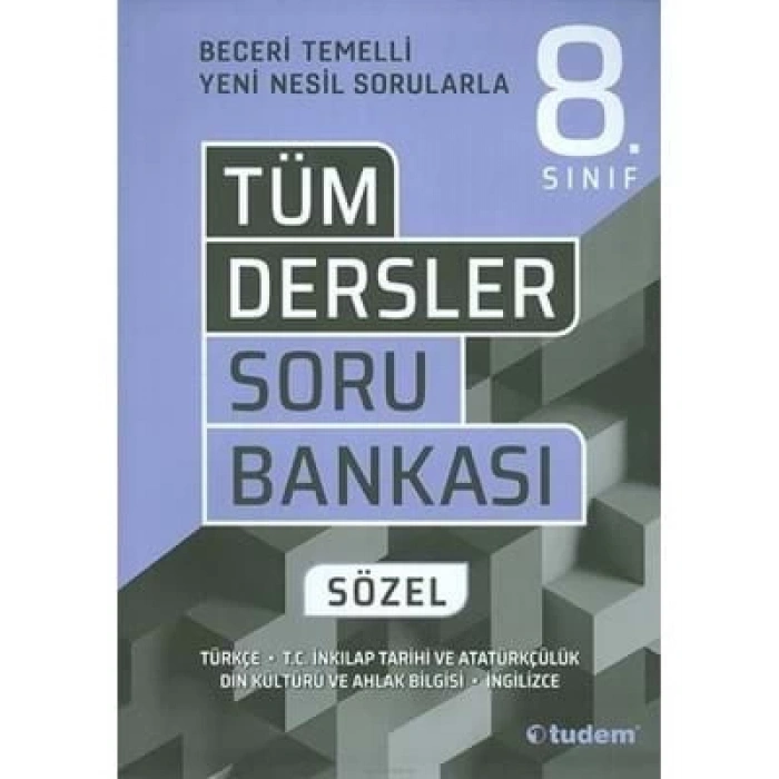 3E Grup - Tudem Yay.-8.sınıf Tüm Dersler Soru Bankası Sözel 2425