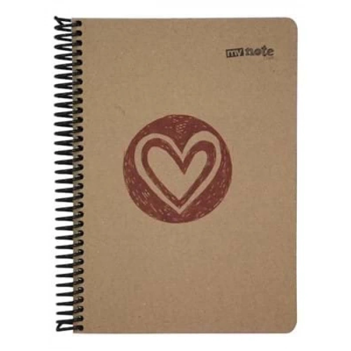 3E Grup - Umur Mynote A5 Kraft Kapak Spiralli Defter Çizgili 100 Yp Uc37007-ç