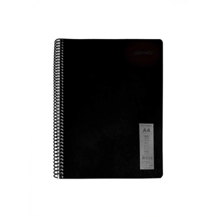 3E Grup - Umur Mynote Flex Black A4 Pp Kapak Spiralli Defter Çizgili 100 Yp Myn-fb-a4-100ç