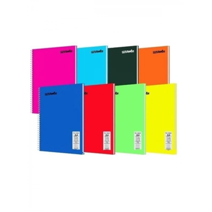 3E Grup - Umur Mynote Flex Neon A4 Pp Kapak Spiralli Defter Çizgili 140 Yp Mfxne-a4140-ç
