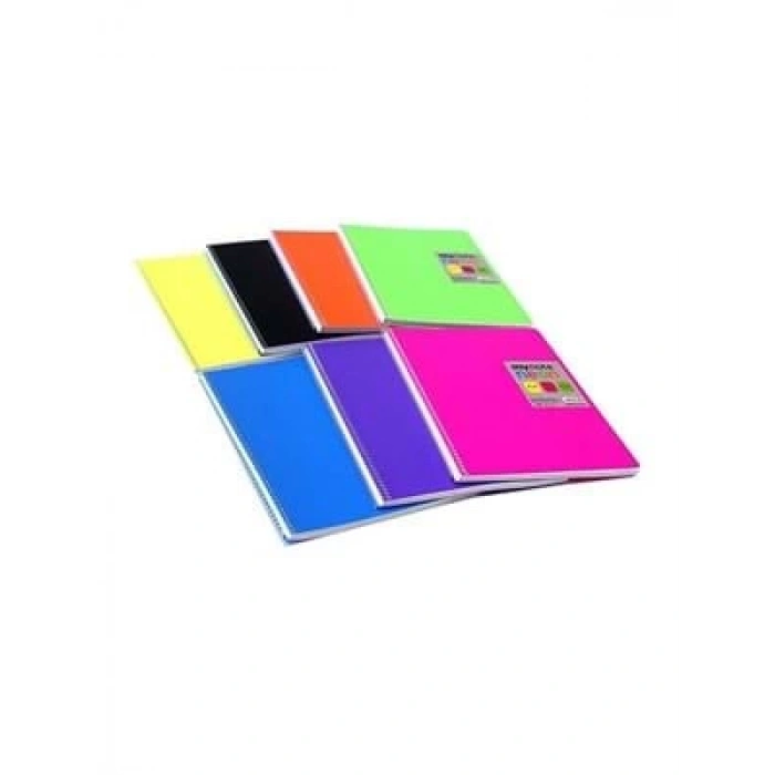 3E Grup - Umur Mynote Flex Neon A4 Pp Kapak Spiralli Defter Çizgili 40 Yp Mfxne-a440-ç