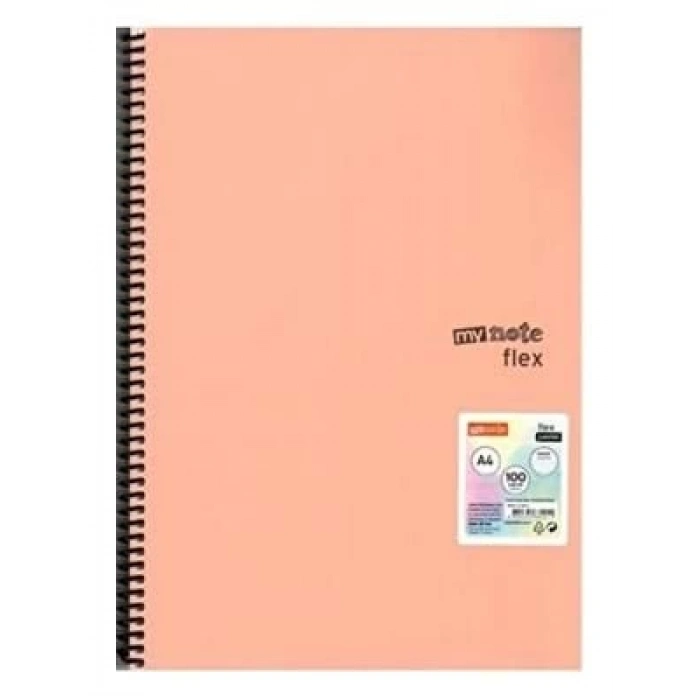 3E Grup - Umur Mynote Flex Pastel A5 Pp Kapak Spiralli Defter Kareli 80 Yp Mfxpa-a580-k