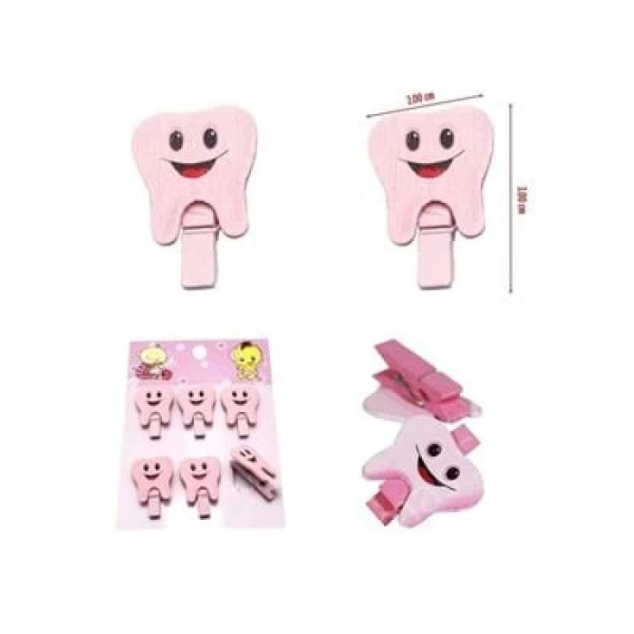 3E Grup - Unıversal Figürlü Ahşap Mandal 6 Lı