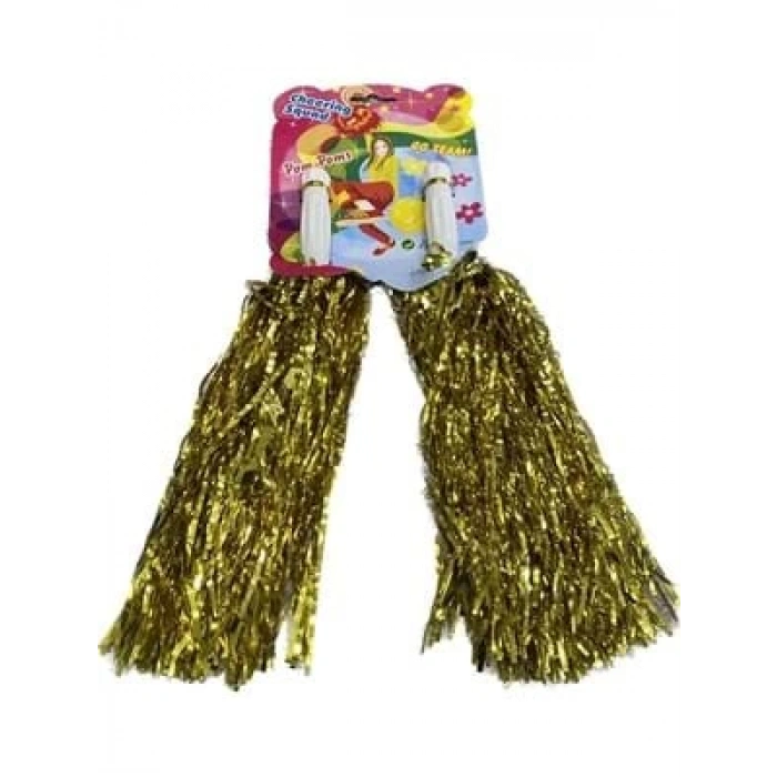 3E Grup - Vagon Ponpon Metalik Altın 2li 4094