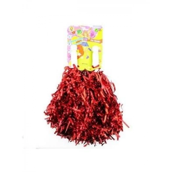 3E Grup - Vagon Ponpon Metalik Kırmızı 2li 4091