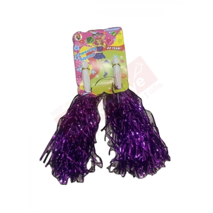 3E Grup - Vagon Ponpon Metalik Mor(macenta) 2li 4092