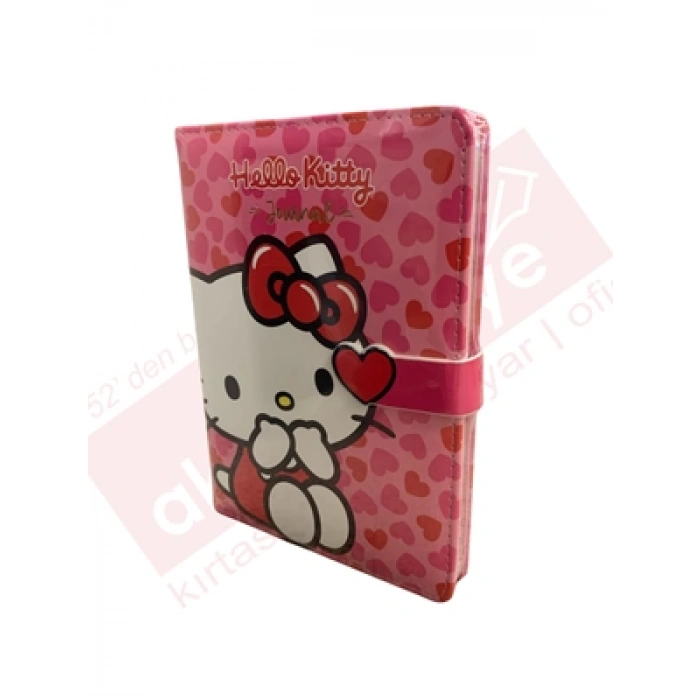 3E Grup - Victorias Journals 13x18 Hello Kitty Çizgili Mıknatıslı Günlük 224 Sayfa 525-2027