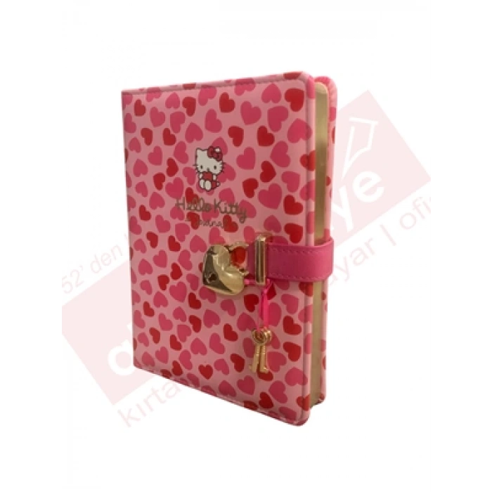 3E Grup - Victorias Journals 13x18 Hello Kitty Hush Hush Kilitli Çiz.defter Kutulu 160 Yp 525-1916