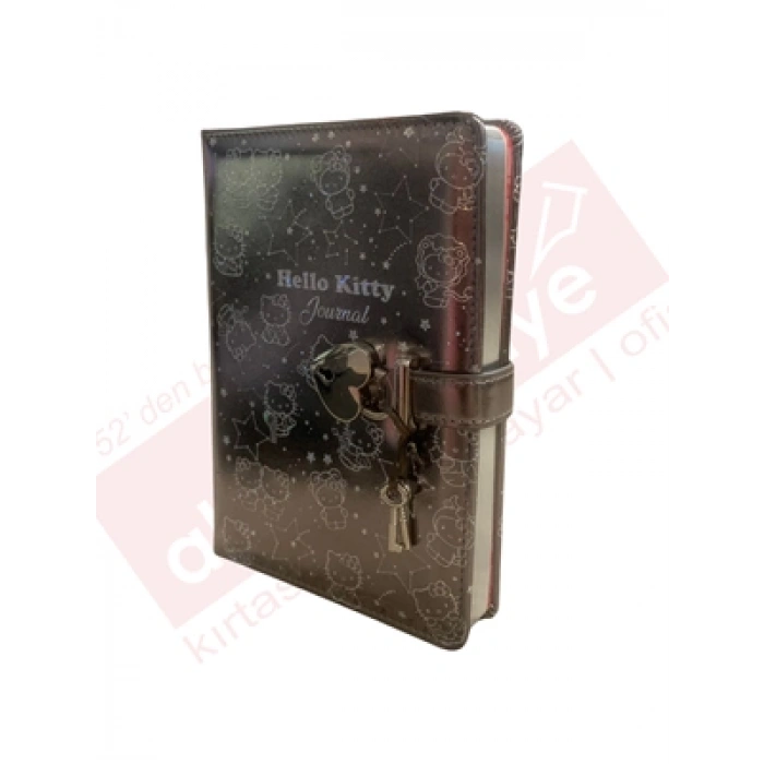 3E Grup - Victorias Journals 13x18 Hello Kitty Hush Hush Kilitli Çiz.defter Kutulu 160 Yp 525-1919