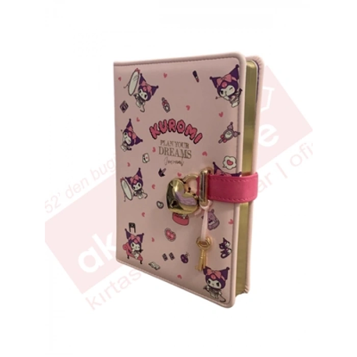3E Grup - Victorias Journals 13x18 Kuromi Hush Hush Kilitli Çiz.defter Kutulu 160 Yp 525-1924