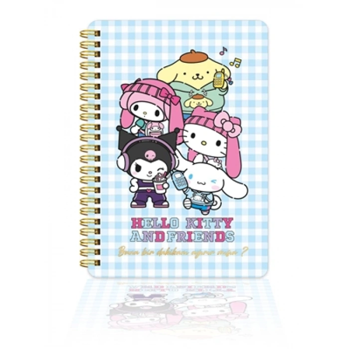 3E Grup - Victorias Journals Hello Kitty 14x20 Sert Kap.spiralli Günlük 524-1890